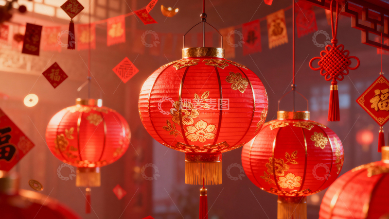 高清大图下载【趣麦麦图】新年元旦春节背景121