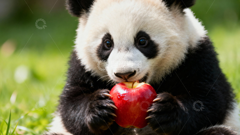 高清大图下载【趣麦麦图】可爱大熊猫011