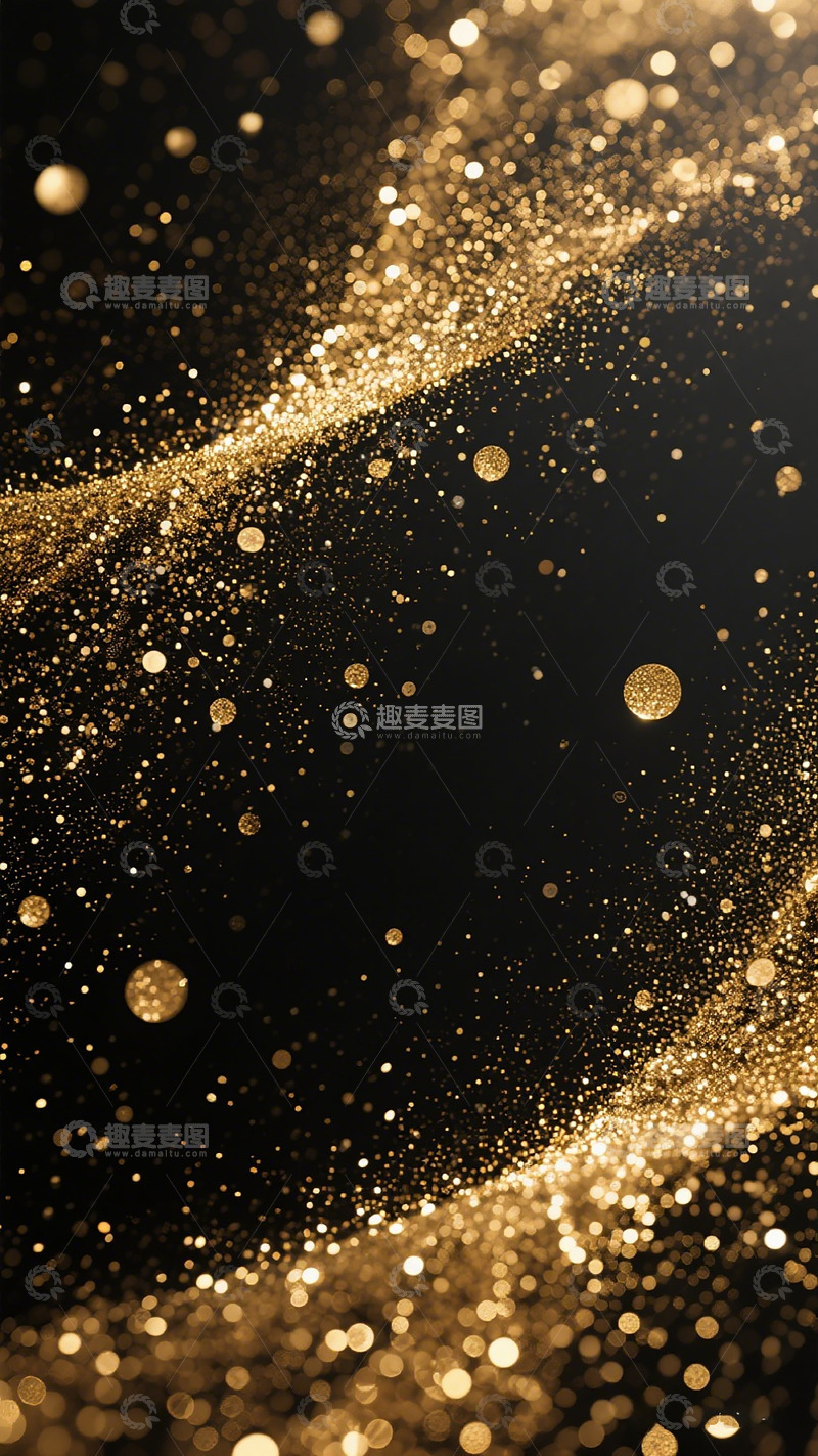 高清大图下载【趣麦麦图】金光闪耀梦幻背景设计素材