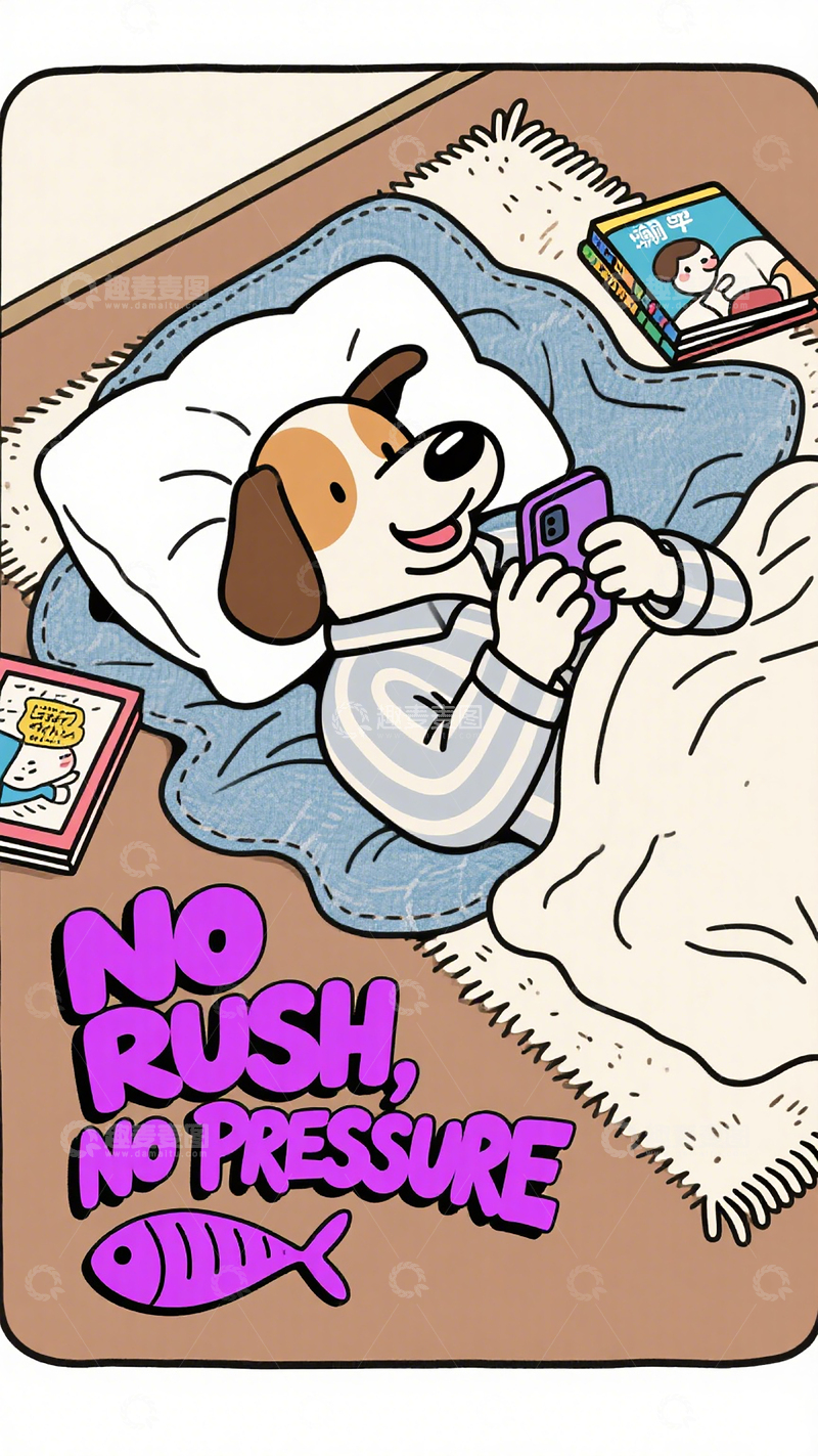 高清大图下载【趣麦麦图】潮流动物描边插画26