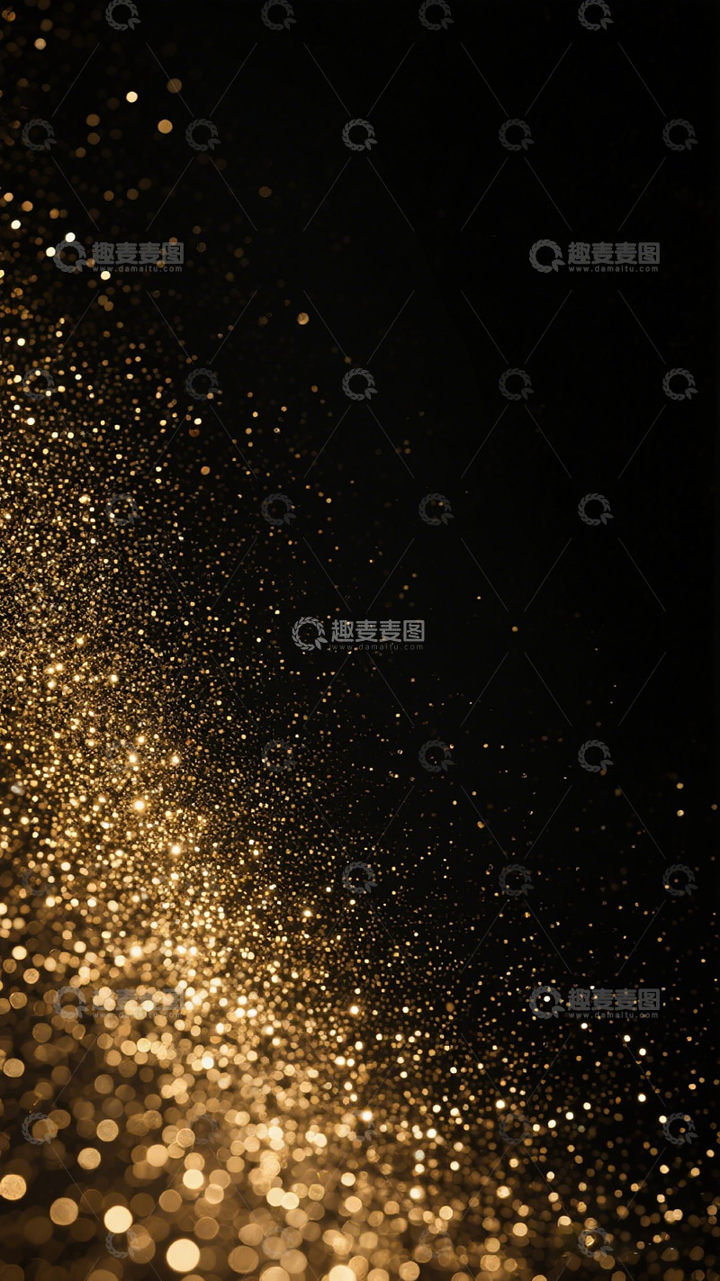 高清大图下载【趣麦麦图】金色星光闪烁背景