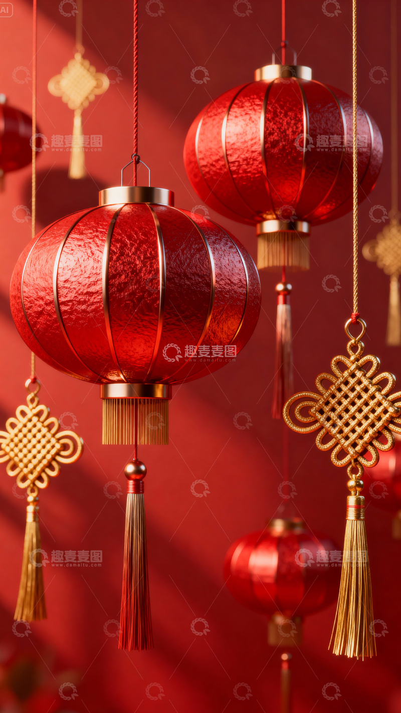 高清大图下载【趣麦麦图】新年元旦春节背景_竖屏059