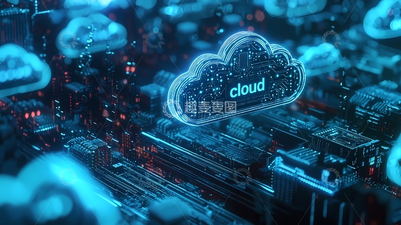 高清大图下载【趣麦麦图】数字云城市科技图