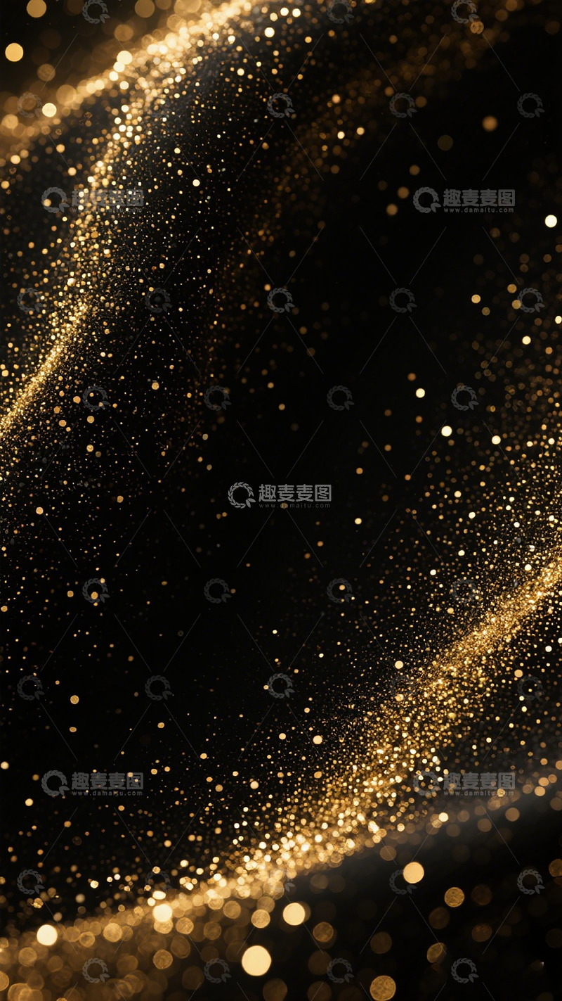 高清大图下载【趣麦麦图】金光闪耀梦幻背景