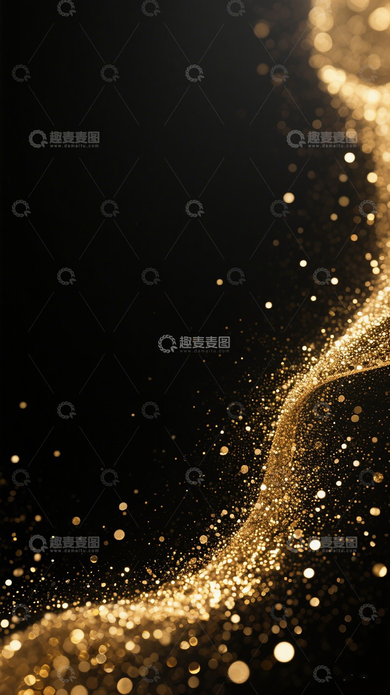 高清大图下载【趣麦麦图】金光闪耀粒子效果