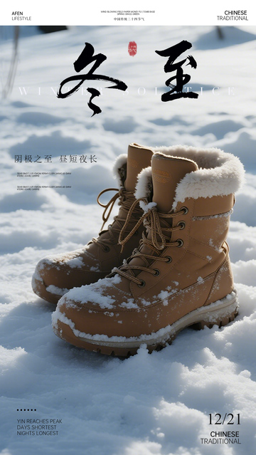 冬至保暖靴广告