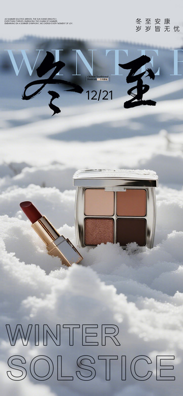 冬至美妆宣传海报设计素材