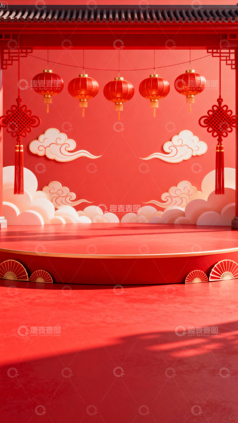 高清大图下载【趣麦麦图】新年元旦春节背景_竖屏125