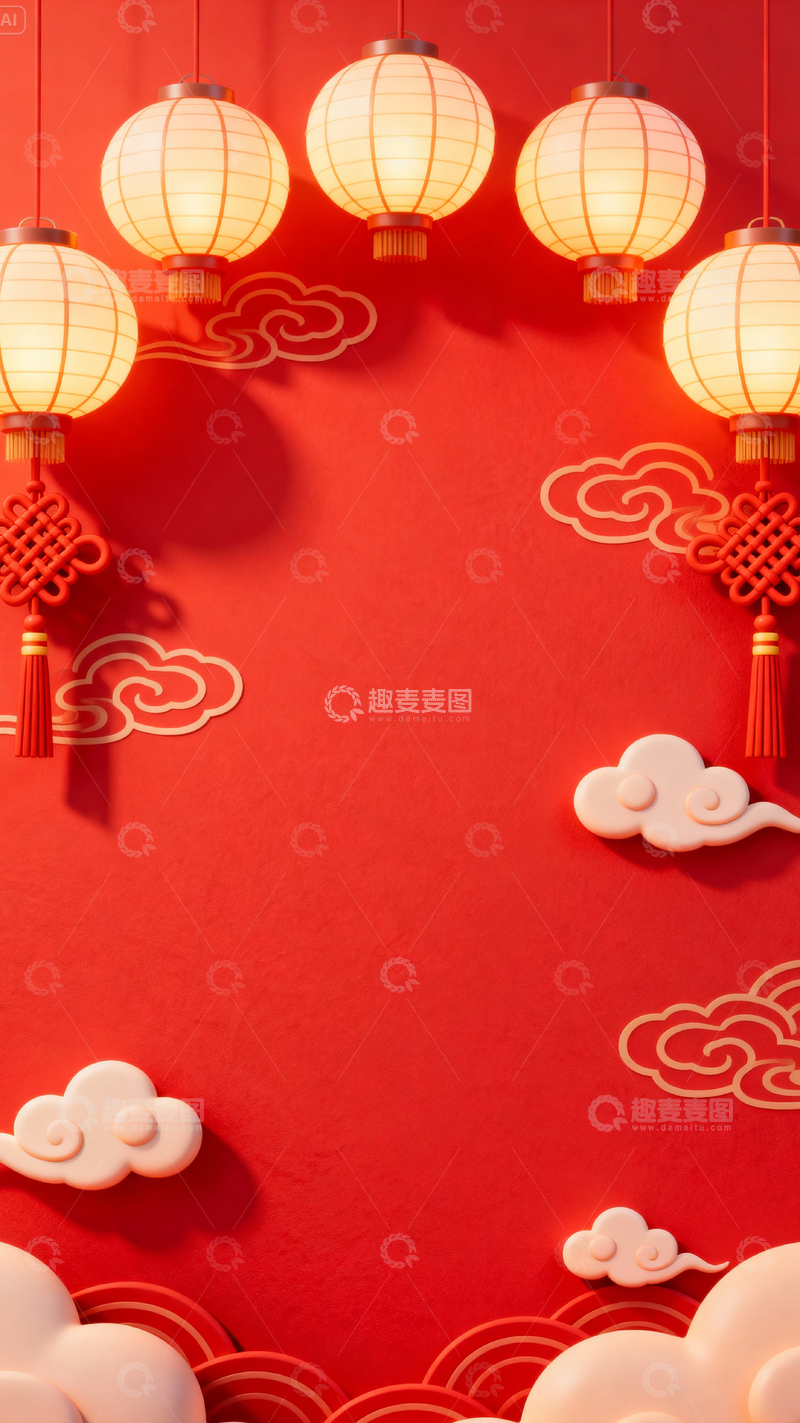 高清大图下载【趣麦麦图】新年元旦春节背景_竖屏133