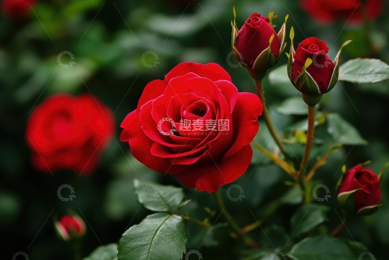 高清大图下载【趣麦麦图】红色的月季花摄影