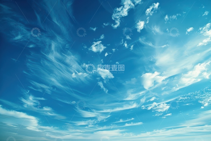高清大图下载【趣麦麦图】湛蓝天空流云美景