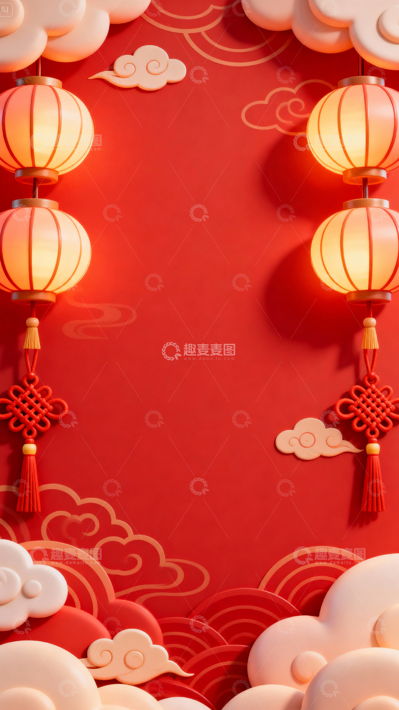 高清大图下载【趣麦麦图】 新年元旦春节背景_竖屏119