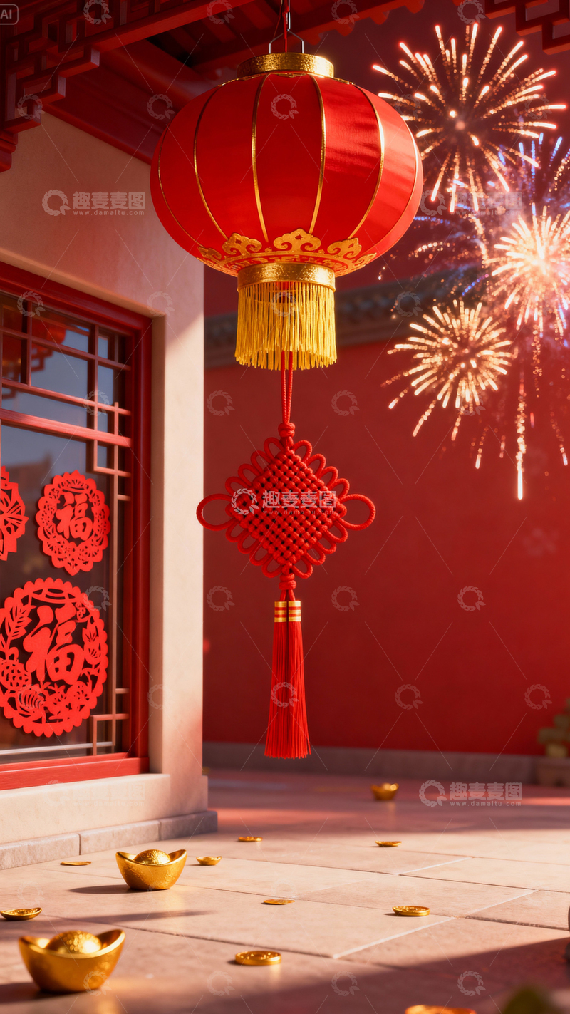 高清大图下载【趣麦麦图】 新年元旦春节背景_竖屏102