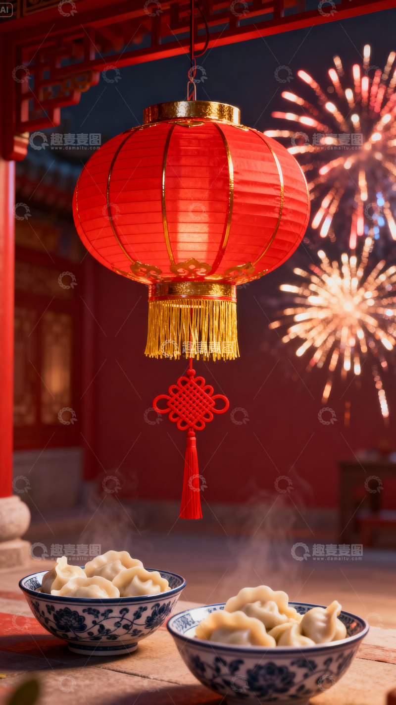 高清大图下载【趣麦麦图】新年元旦春节背景_竖屏122