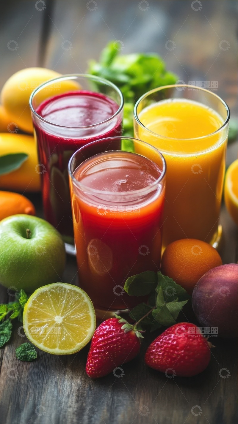 高清大图下载【趣麦麦图】-鲜榨果汁果饮饮料