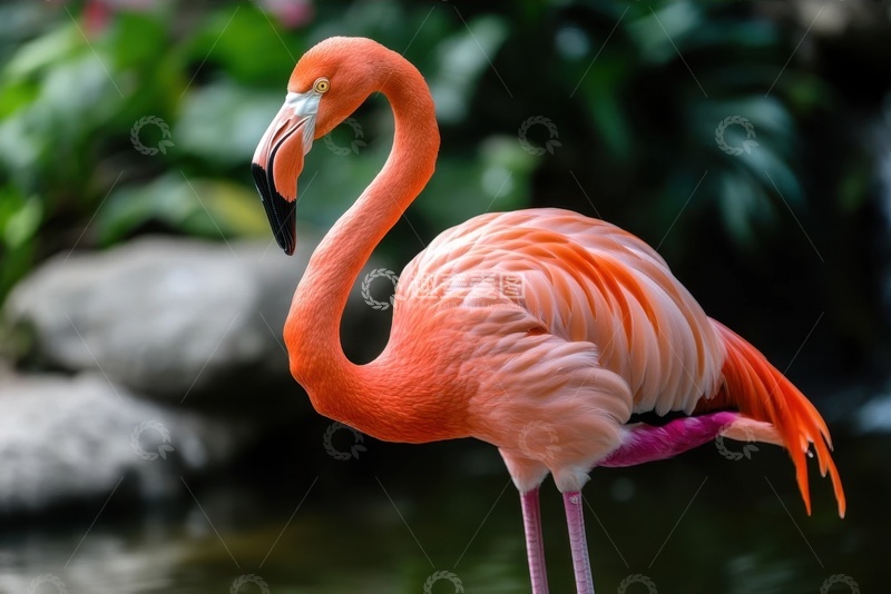 高清大图下载【趣麦麦图】一只火烈鸟特写摄影