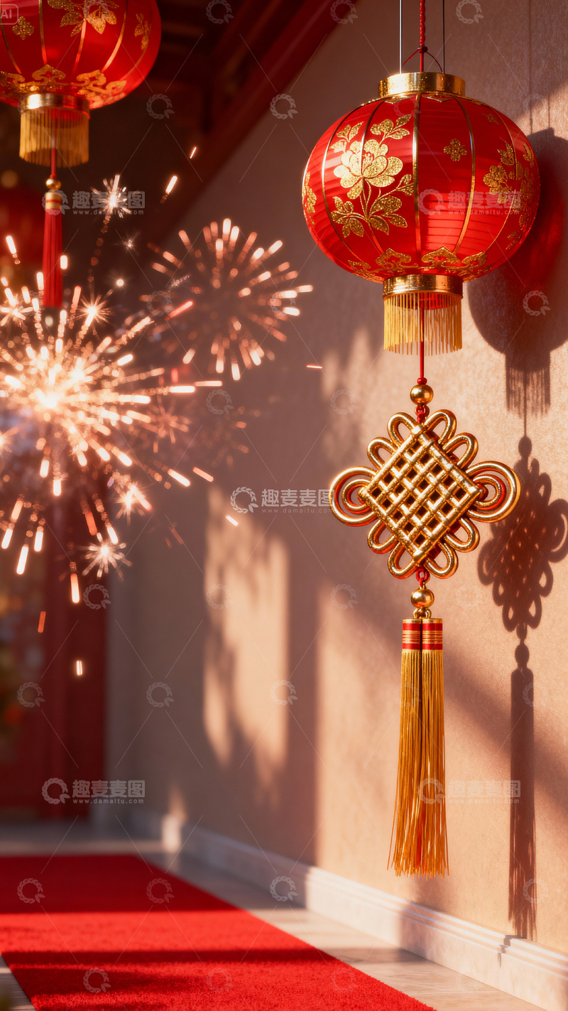 高清大图下载【趣麦麦图】新年元旦春节背景_竖屏143