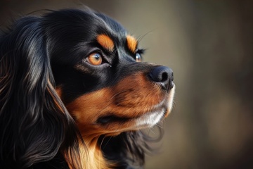 一只宠物狗特写摄影