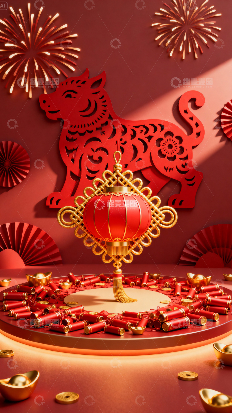 高清大图下载【趣麦麦图】新年元旦春节背景_竖屏141