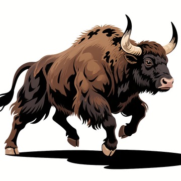 一头奔跑的牦牛