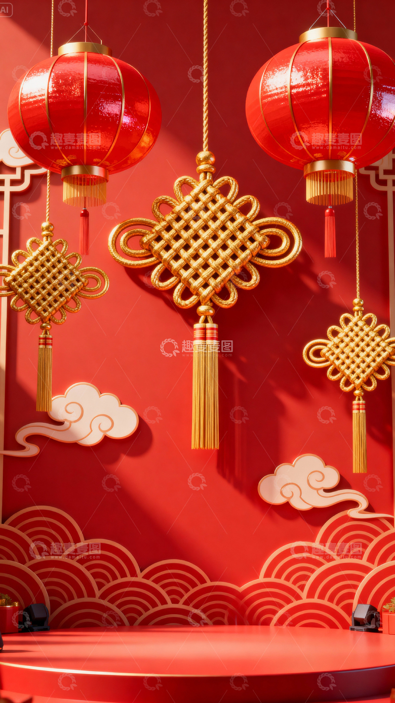 高清大图下载【趣麦麦图】 新年元旦春节背景_竖屏199