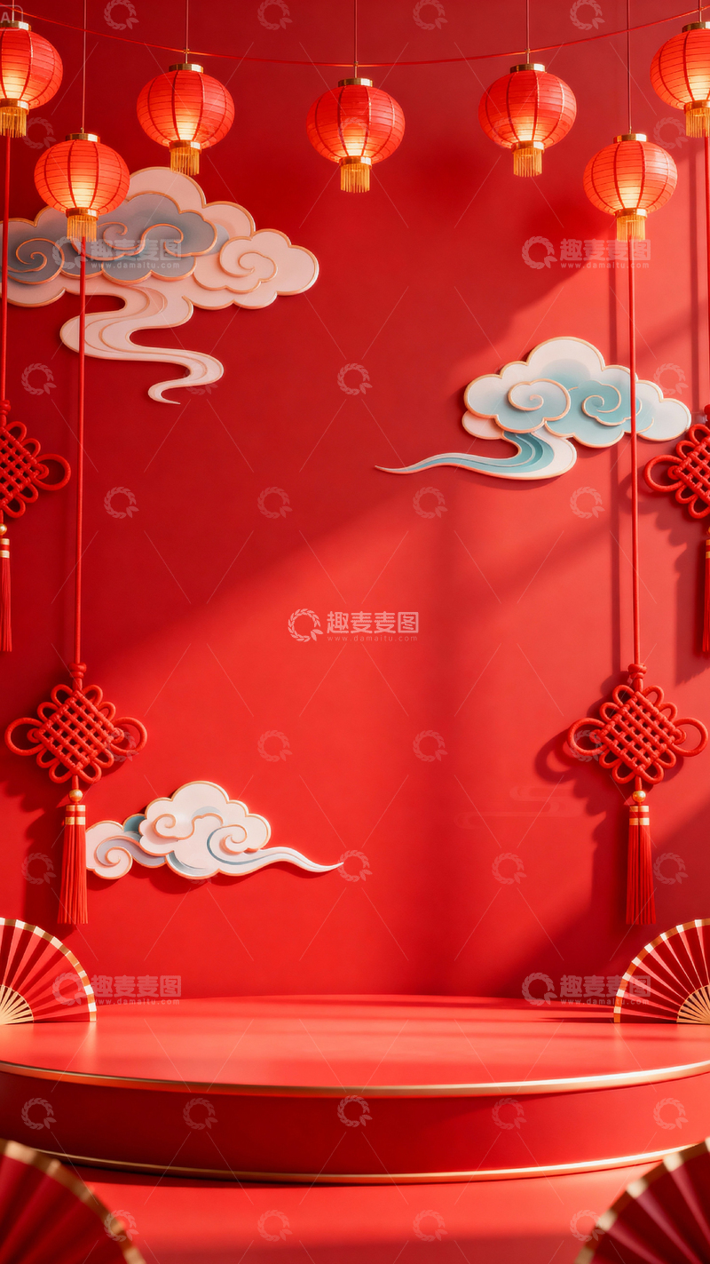 高清大图下载【趣麦麦图】新年元旦春节背景_竖屏177