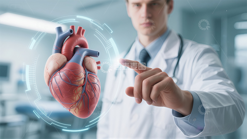 高清大图下载【趣麦麦图】科技医疗心脏模型解析