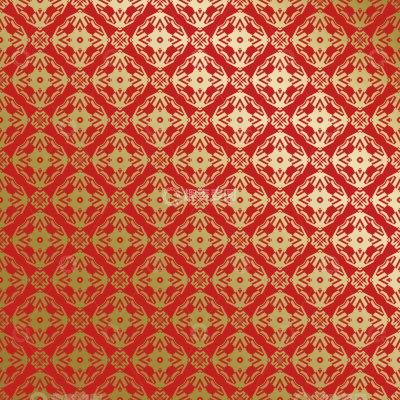 源文件下载【趣麦麦图】红金中式喜庆花纹背景678
