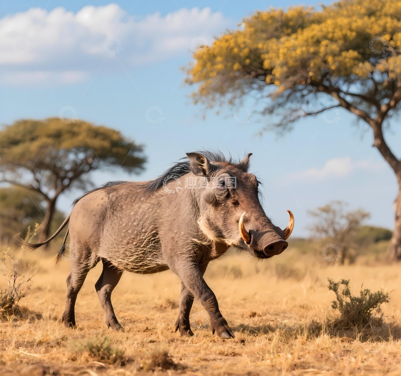 高清大图下载【趣麦麦图】一张呆萌的疣猪