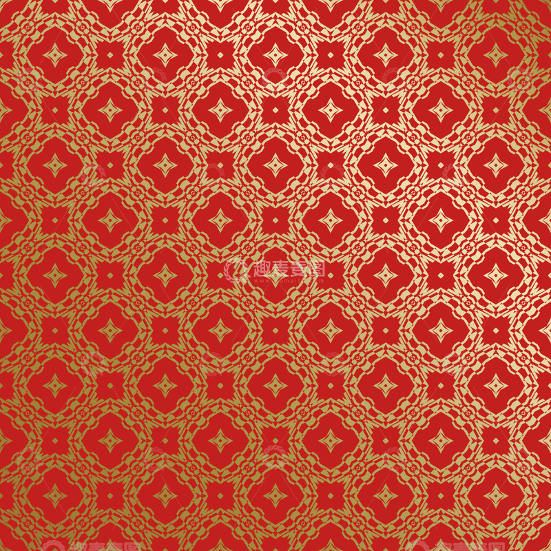 源文件下载【趣麦麦图】红金中式喜庆花纹背景683
