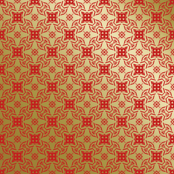 红金中式喜庆花纹背景676