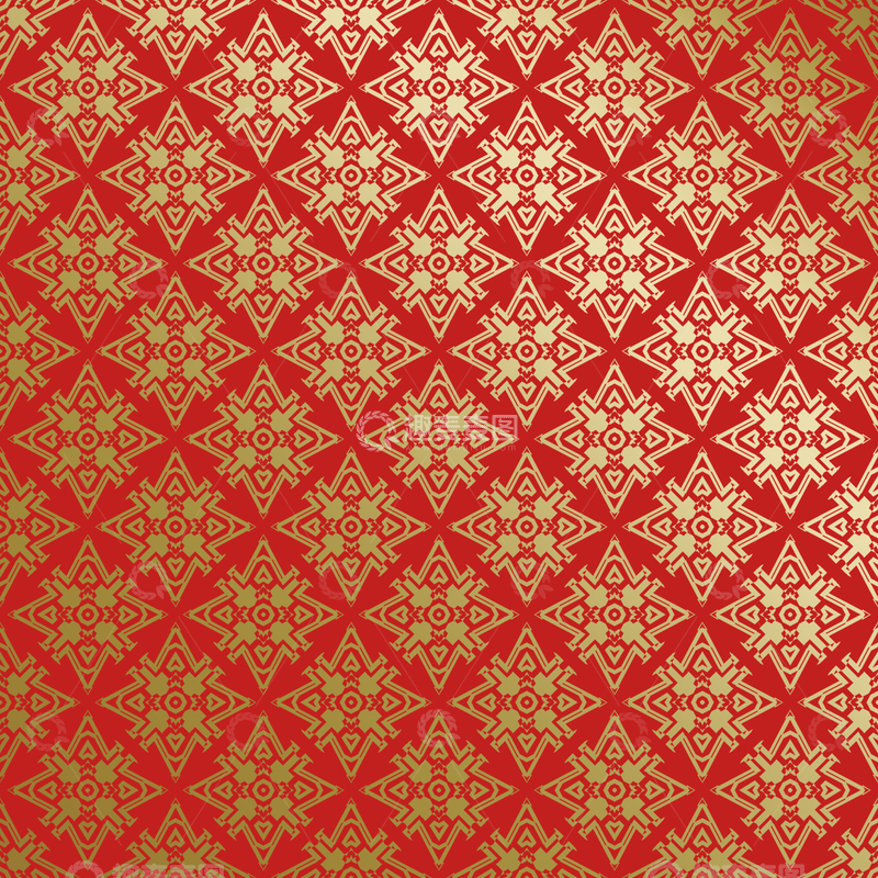 源文件下载【趣麦麦图】红金中式喜庆花纹背景687