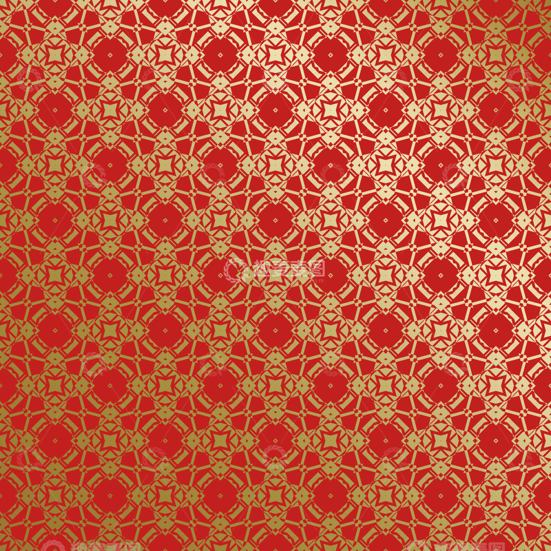源文件下载【趣麦麦图】红金中式喜庆花纹背景686