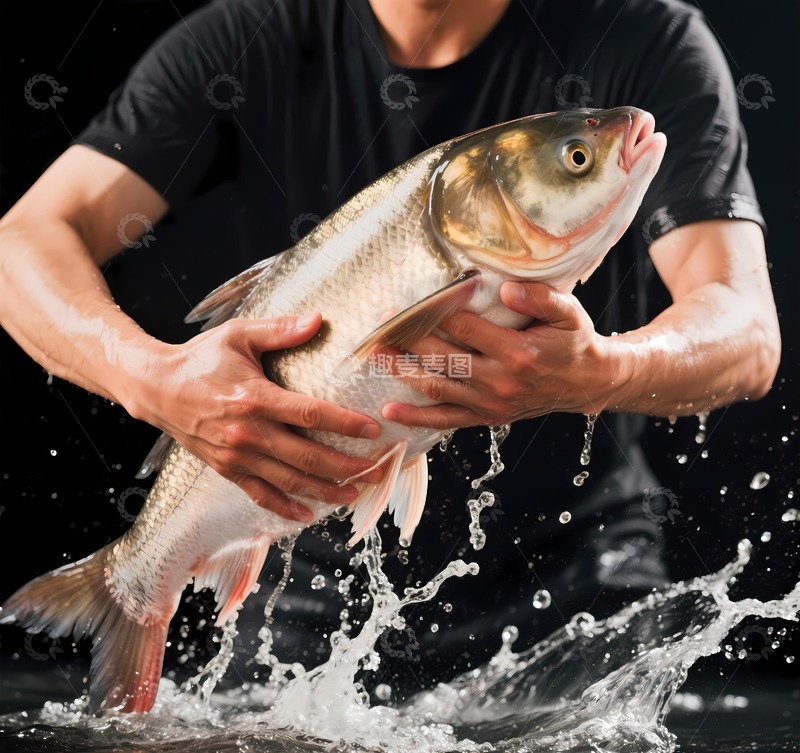 高清大图下载【趣麦麦图】水产大花鲢胖头鱼