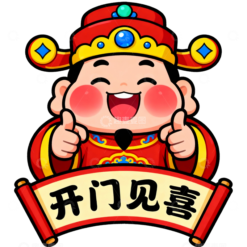 源文件下载【趣麦麦图】卡通财神形象4