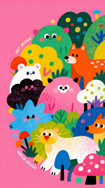 粉底丛林里挤作一团的萌趣生物