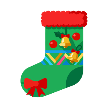 卡通圣诞袜装饰图案