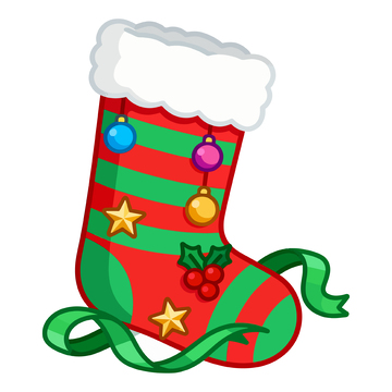 卡通圣诞袜装饰图案设计素材