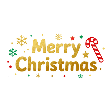 圣诞祝福金色雪花图案设计