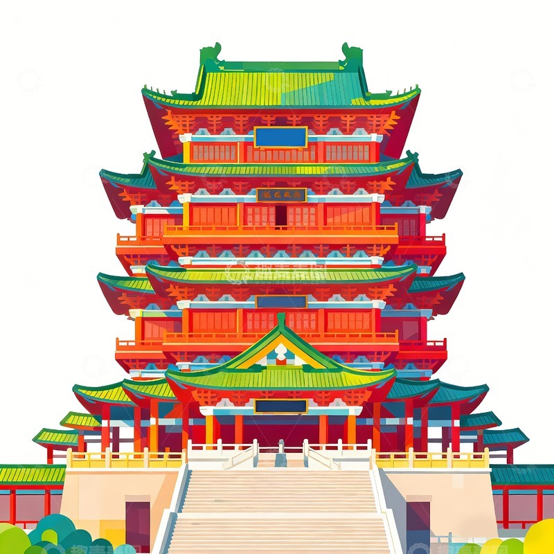 高清大图下载【趣麦麦图】-滕王阁楼地标建筑