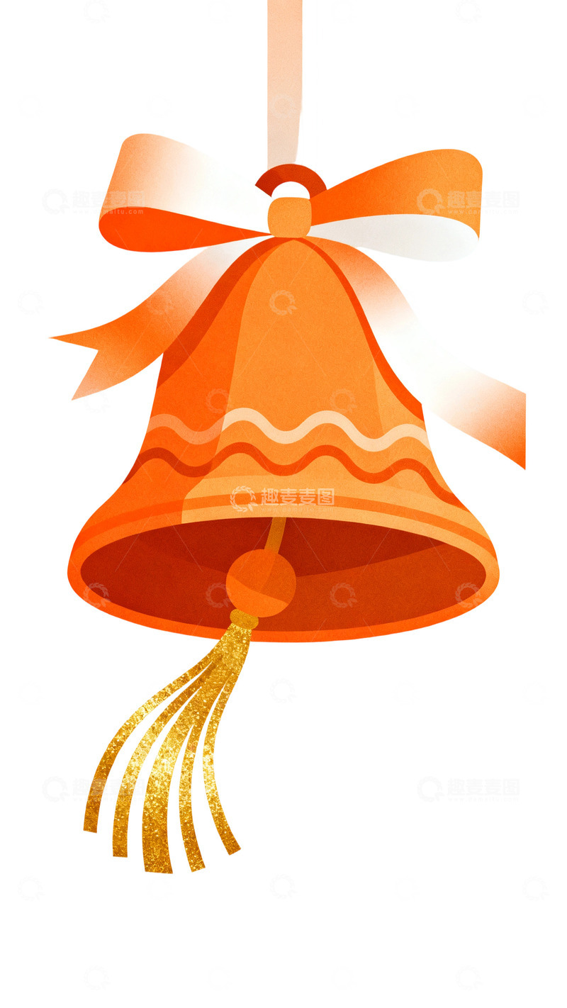 高清大图下载【趣麦麦图】-扁平喜庆铃铛
