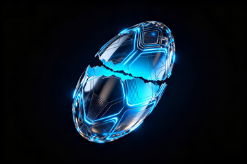 蓝色科技感发展之光