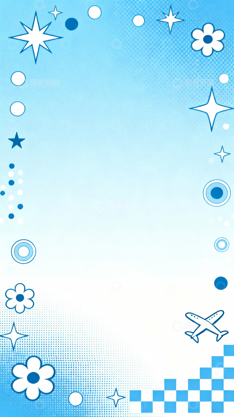 高清大图下载【趣麦麦图】波点星花边框5