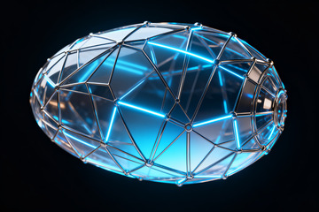 蓝色科技感光茧高清图