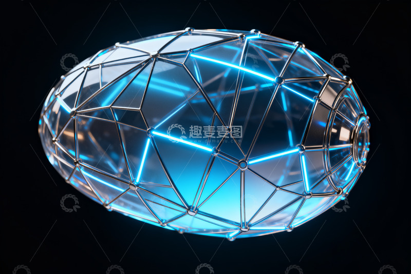 高清大图下载【趣麦麦图】蓝色科技感光茧高清图