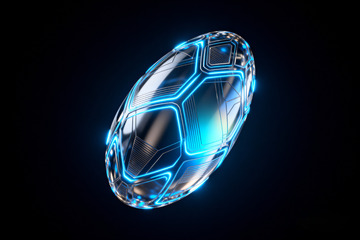 蓝色科技感光之茧高清图