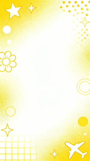 暖黄粉蓝波点星花边框1