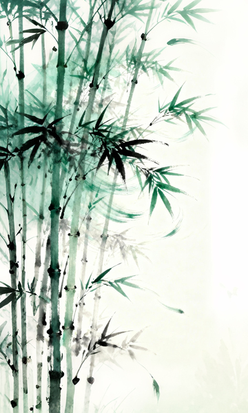 水墨风竹子中国画艺术画幅