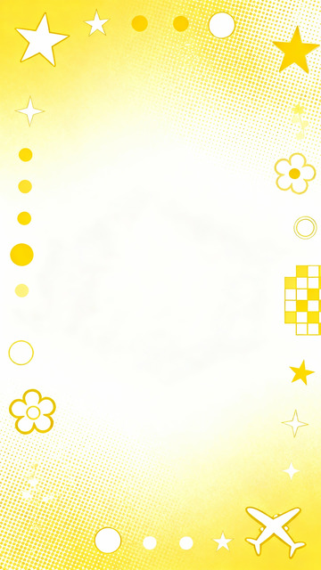 明亮黄调波普风装饰背景