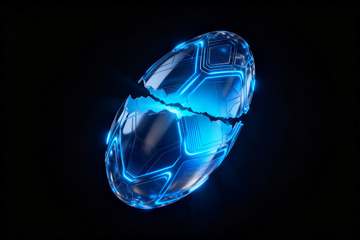 创意蓝色科技感光茧